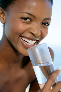 Woman drinking water