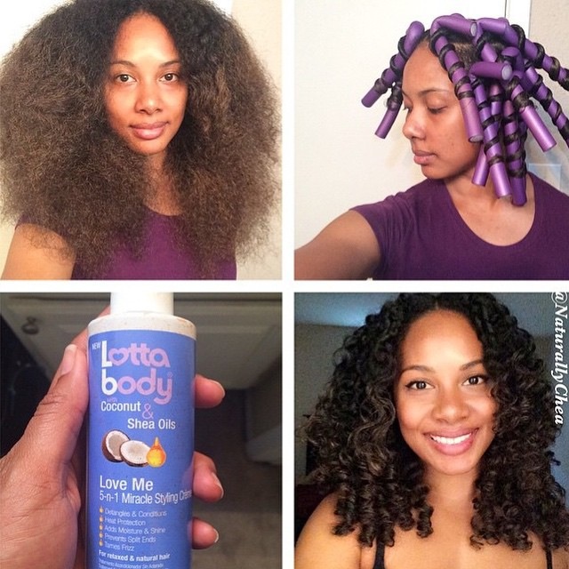 Bendy Roller curls by @naturallychea 